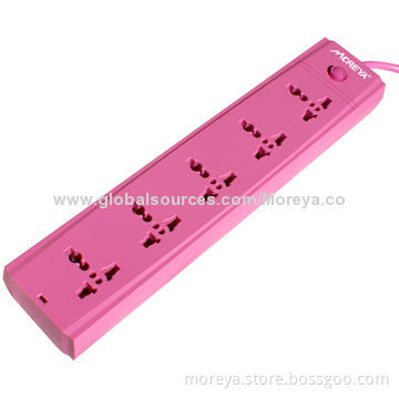 Power Strip of Universal Standard for AU, EU, UK, US Usage with 4 Sockets, Surge/Overload Protection